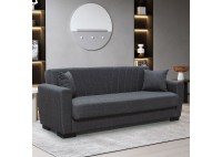 ΚΑΝΑΠΕΣ ΚΡΕΒΑΤΙ 3ΘΕΣΙΟΣ ΜΕ ΑΠΟΘΗΚΕΥΤΙΚΟ ΧΩΡΟ ΥΦΑΣΜΑ ΣΚΟΥΡΟ ΓΚΡΙ