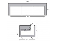 ΚΑΝΑΠΕΣ ΚΡΕΒΑΤΙ 3ΘΕΣΙΟΣ ΜΕ ΑΠΟΘΗΚΕΥΤΙΚΟ ΧΩΡΟ ΥΦΑΣΜΑ ΣΚΟΥΡΟ ΓΚΡΙ