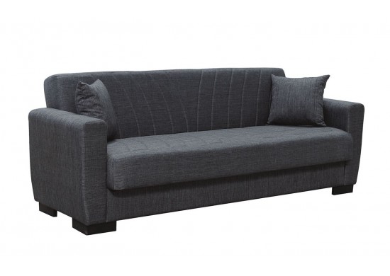 ΚΑΝΑΠΕΣ ΚΡΕΒΑΤΙ 3ΘΕΣΙΟΣ ΜΕ ΑΠΟΘΗΚΕΥΤΙΚΟ ΧΩΡΟ ΥΦΑΣΜΑ ΣΚΟΥΡΟ ΓΚΡΙ