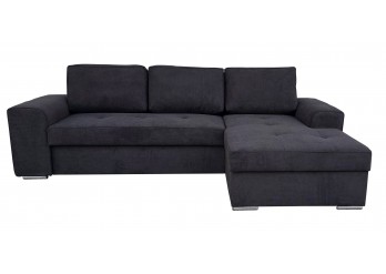 ΚΑΝΑΠΕΣ ΚΡΕΒΑΤΙ ΓΩΝΙΑ ΔΕΞΙΑ ΜΕ ΑΠΟΘΗΚΕΥΤΙΚΟ ΧΩΡΟ ΥΦΑΣΜΑ ΣΚΟΥΡΟ ΓΚΡΙ