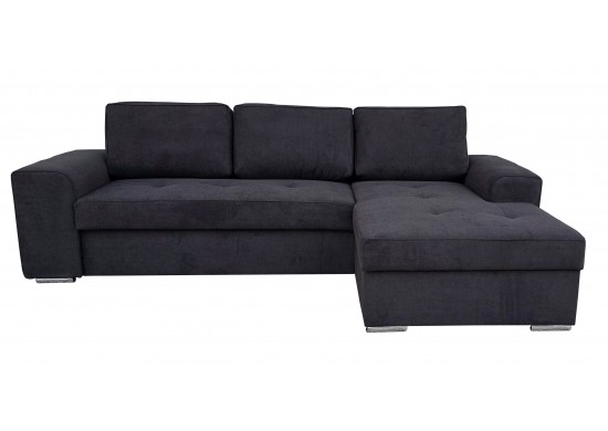 ΚΑΝΑΠΕΣ ΚΡΕΒΑΤΙ ΓΩΝΙΑ ΔΕΞΙΑ ΜΕ ΑΠΟΘΗΚΕΥΤΙΚΟ ΧΩΡΟ ΥΦΑΣΜΑ ΣΚΟΥΡΟ ΓΚΡΙ