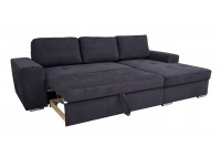 ΚΑΝΑΠΕΣ ΚΡΕΒΑΤΙ ΓΩΝΙΑ ΔΕΞΙΑ ΜΕ ΑΠΟΘΗΚΕΥΤΙΚΟ ΧΩΡΟ ΥΦΑΣΜΑ ΣΚΟΥΡΟ ΓΚΡΙ