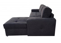 ΚΑΝΑΠΕΣ ΚΡΕΒΑΤΙ ΓΩΝΙΑ ΔΕΞΙΑ ΜΕ ΑΠΟΘΗΚΕΥΤΙΚΟ ΧΩΡΟ ΥΦΑΣΜΑ ΣΚΟΥΡΟ ΓΚΡΙ