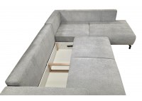 ΚΑΝΑΠΕΣ ΚΡΕΒΑΤΙ ΓΩΝΙΑ ΔΕΞΙΑ ΜΕ ΑΠΟΘΗΚΕΥΤΙΚΟ ΧΩΡΟ ΥΦΑΣΜΑ ΓΚΡΙ