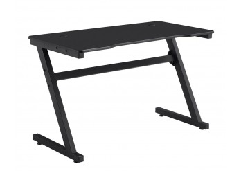 ΓΡΑΦΕΙΟ GAMING ΜΕΤΑΛΛΙΚΟ ΜΑΥΡΟ ΜΕ ΕΠΙΦΑΝΕΙΑ MDF ΜΑΥΡΗ