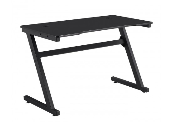 ΓΡΑΦΕΙΟ GAMING ΜΕΤΑΛΛΙΚΟ ΜΑΥΡΟ ΜΕ ΕΠΙΦΑΝΕΙΑ MDF ΜΑΥΡΗ