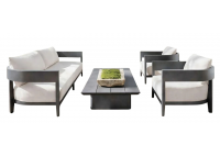 ΣΑΛΟΝΙ ΣΕΤ ALU ΑΝΘΡΑΚΙ ΜΕ ΜΑΞΙΛΑΡΙΑ ΜΠΕΖ