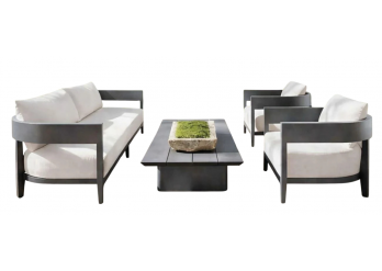 ΣΑΛΟΝΙ ΣΕΤ ALU ΑΝΘΡΑΚΙ ΜΕ ΜΑΞΙΛΑΡΙΑ ΜΠΕΖ