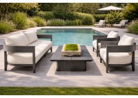 ΣΑΛΟΝΙ ΣΕΤ ALU ΑΝΘΡΑΚΙ ΜΕ ΜΑΞΙΛΑΡΙΑ ΜΠΕΖ