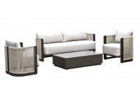 ΣΑΛΟΝΙ ΣΕΤ ALU ΑΝΘΡΑΚΙ ΜΕ ΜΑΞΙΛΑΡΙΑ ΜΠΕΖ