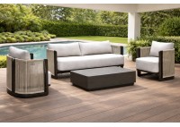 ΣΑΛΟΝΙ ΣΕΤ ALU ΑΝΘΡΑΚΙ ΜΕ ΜΑΞΙΛΑΡΙΑ ΜΠΕΖ