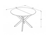 ΤΡΑΠΕΖΙ ΕΠΕΚΤΕΙΝΟΜΕΝΟ ΡΟΤΟΝΤΑ ΑΠΟΧΡΩΣΗ TRAVERTEN