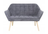 ΚΑΝΑΠΕΣ 2ΘΕΣΙΟΣ ΥΦΑΣΜΑ VELURE ΓΚΡΙ