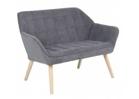 ΚΑΝΑΠΕΣ 2ΘΕΣΙΟΣ ΥΦΑΣΜΑ VELURE ΓΚΡΙ