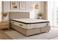 ΚΡΕΒΑΤΙ ΔΙΠΛΟ ΜΕ ΑΠΟΘΗΚΕΥΤΙΚΟ ΧΩΡΟ ΥΦΑΣΜΑ ΜΠΕΖ ΓΙΑ ΣΤΡΩΜΑ 140Χ200