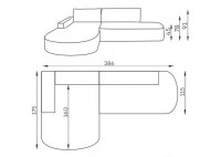 ΚΑΝΑΠΕΣ ΚΡΕΒΑΤΙ ΓΩΝΙΑ ΑΡΙΣΤΕΡΗ ΜΕ ΑΠΟΘΗΚΕΥΤΙΚΟ ΧΩΡΟ ΥΦΑΣΜΑ ΑΣΠΡΟ