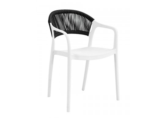 ΠΟΛΥΘΡΟΝΑ ΑΣΠΡΗ ΡΡ - UV - ROPE WICKER ΜΑΥΡΟ