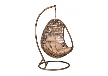 ΠΟΛΥΘΡΟΝΑ ΚΡΕΜΑΣΤΗ - ΚΟΥΝΙΣΤΗ ΜΕΤΑΛΛΙΚΗ BRONZE - WICKER DARK BROWN