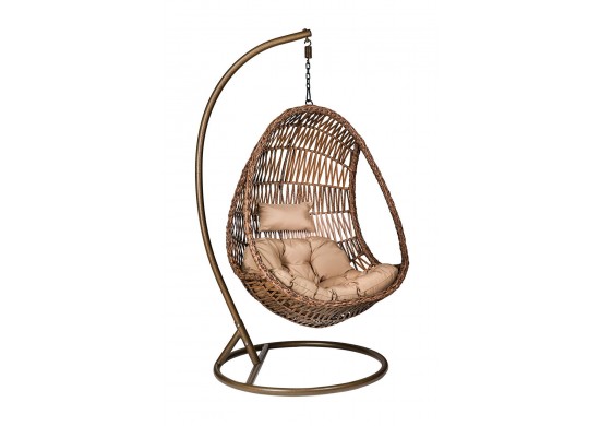 ΠΟΛΥΘΡΟΝΑ ΚΡΕΜΑΣΤΗ - ΚΟΥΝΙΣΤΗ ΜΕΤΑΛΛΙΚΗ BRONZE - WICKER DARK BROWN
