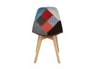 ΚΑΡΕΚΛΑ ΥΦΑΣΜΑ PATCHWORK ΜΕ ΞΥΛΙΝΑ ΠΟΔΙΑ