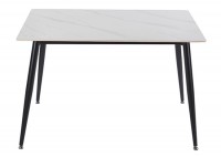 ΤΡΑΠΕΖΙ ΜΕΤΑΛΛΙΚΟ ΜΑΥΡΟ ΜΕ ΕΠΙΦΑΝΕΙΑ WHITE MARBLE