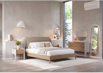 ΚΡΕΒΑΤΙ ΔΙΠΛΟ HONEY PALE OAK