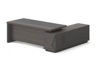 ΓΡΑΦΕΙΟ ΑΡΙΣΤΕΡΗ ΓΩΝΙΑ ΑΠΟΧΡΩΣΗ GREY WALNUT