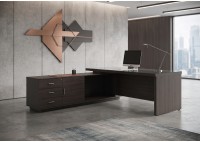 ΓΡΑΦΕΙΟ ΑΡΙΣΤΕΡΗ ΓΩΝΙΑ ΑΠΟΧΡΩΣΗ GREY WALNUT