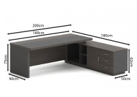 ΓΡΑΦΕΙΟ ΔΕΞΙΑ ΓΩΝΙΑ ΑΠΟΧΡΩΣΗ GREY WALNUT