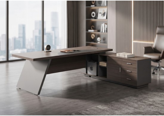 ΓΡΑΦΕΙΟ ΔΕΞΙΑ ΓΩΝΙΑ ΑΠΟΧΡΩΣΗ GREY WALNUT