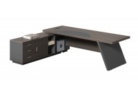 ΓΡΑΦΕΙΟ ΑΡΙΣΤΕΡΗ ΓΩΝΙΑ ΑΠΟΧΡΩΣΗ GREY WALNUT