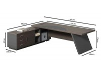 ΓΡΑΦΕΙΟ ΑΡΙΣΤΕΡΗ ΓΩΝΙΑ ΑΠΟΧΡΩΣΗ GREY WALNUT